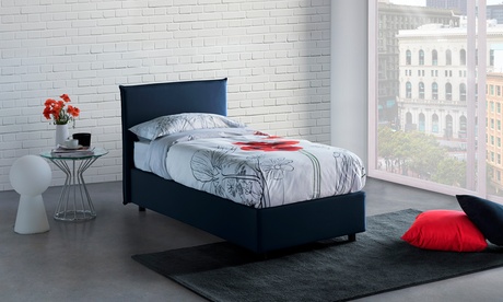 Letto Anna in tessuto disponibile in vari colori, 3 dimensioni, con o senza materasso
