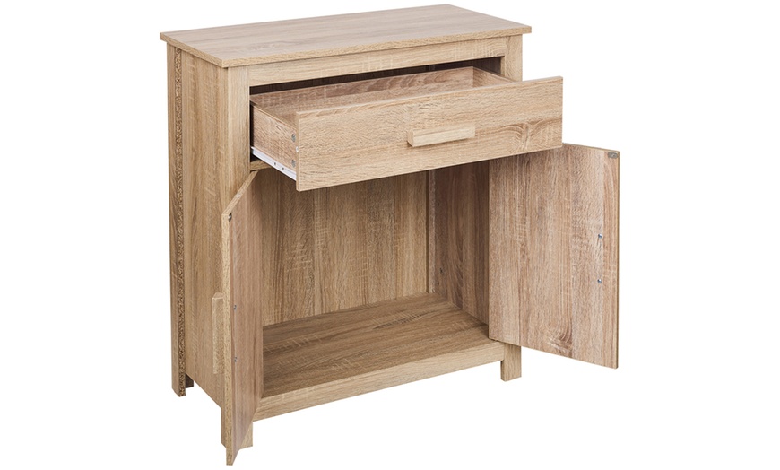 Image 3: Wood Veneer Bedside Cabinets