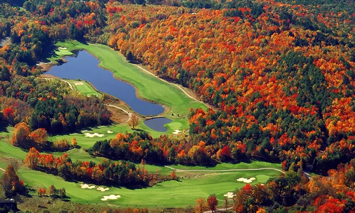 18 Holes with Cart, Range Balls, and Clubhouse Food Credit for Two or Four at Crumpin-Fox - Primary Image