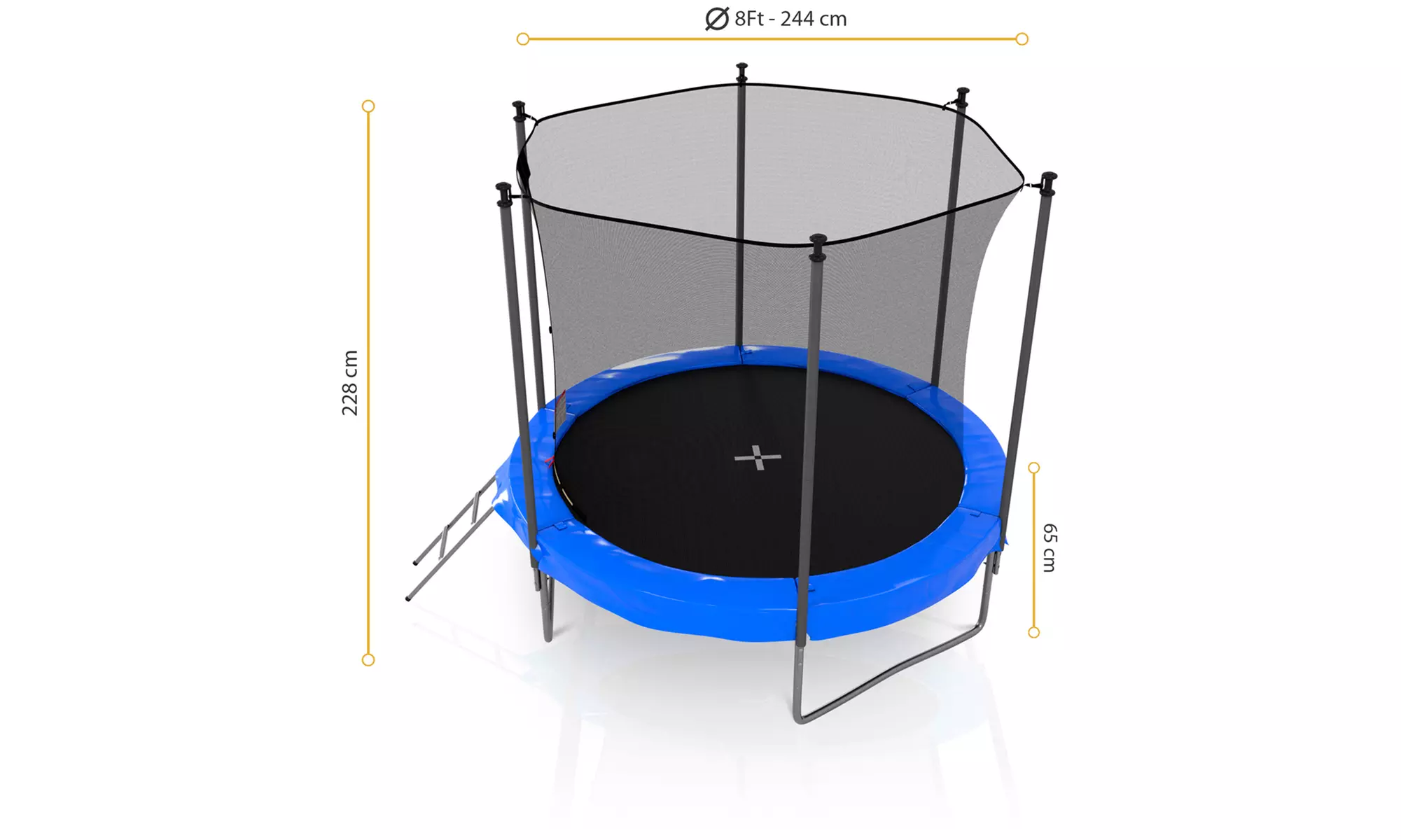Trampolines Jump4Fun, filets intérieurs, de 185 à 427 cm de diamètre, livraison offerte - Second Medium