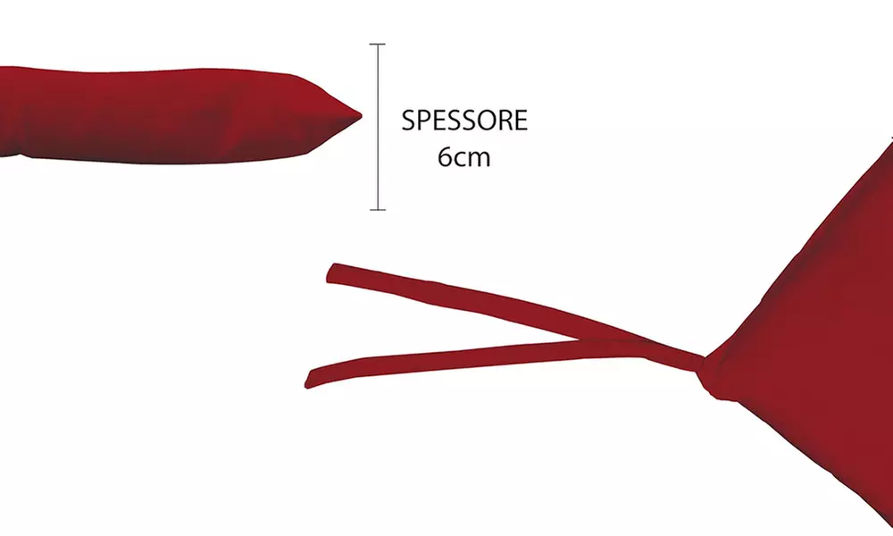 4 o 6 cuscini Lilly extra comfort, con 4 punti colore - Image 3