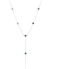 Image 4: Lesa Michele Cubic Zirconia Station Y-Necklace in Sterling Silver