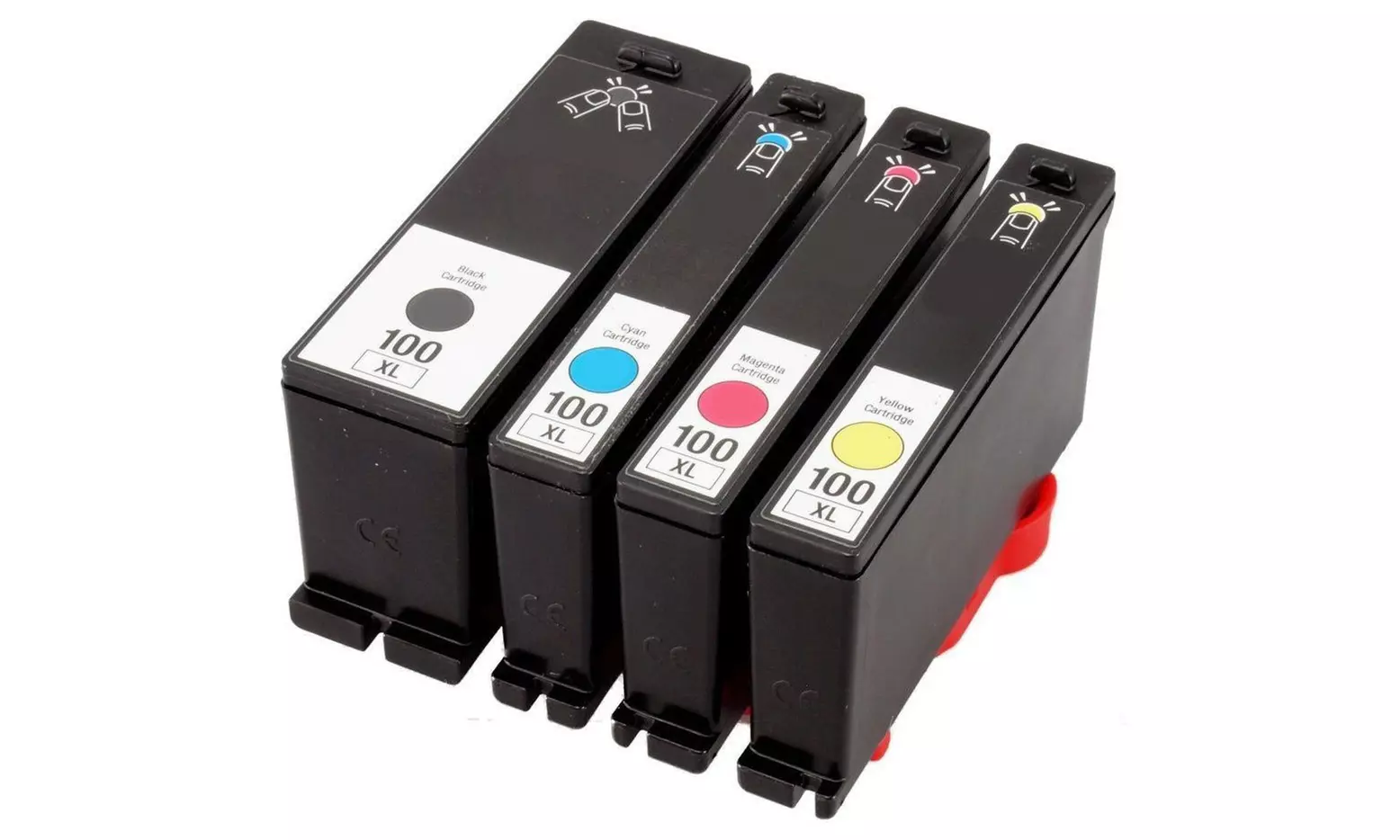1, 2 ou 3 lots de 4 cartouches compatibles Lexmark 100XL Noir, Cyan, Magenta et Jaune - Primary Image