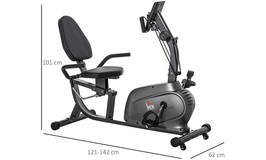 Image 5: HomCom Magnetic Exercise Bike