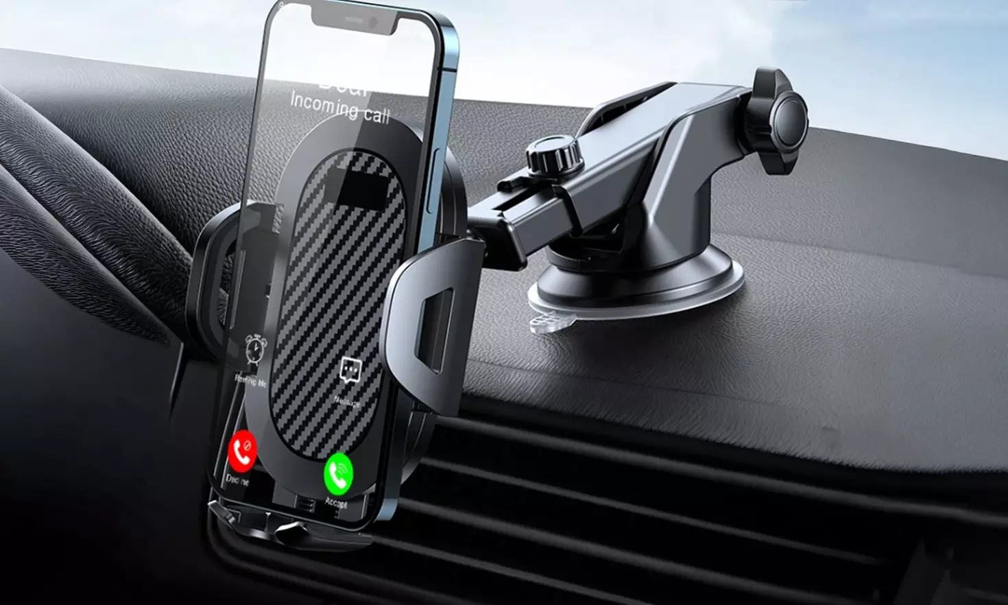 3-in-1 Dash Phone Mount for Car-Universal Holder for Phone Dashboard Windshield