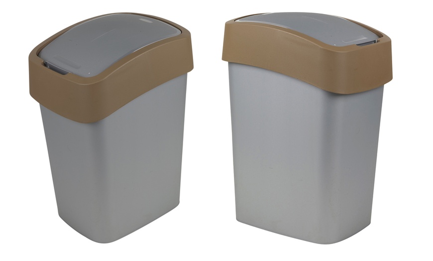 Image 4: Curver Plastic Flip Lid Waste Bin