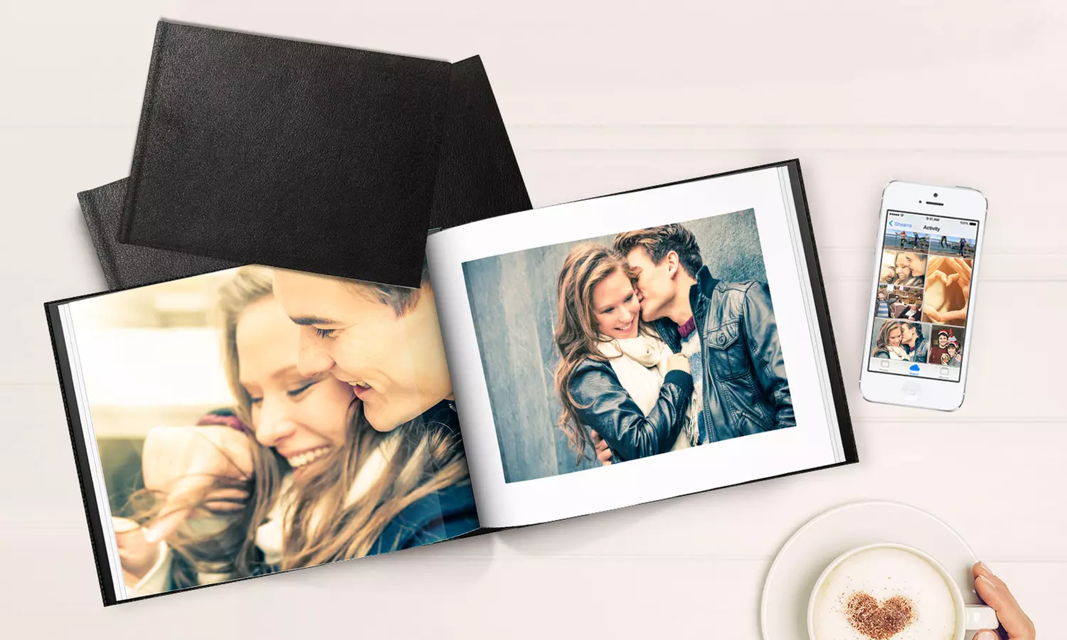 Custom 40-Page Luxury Leather Photo Books 8"x8” from Printerpix (Up to 96% Off) - Primary Image