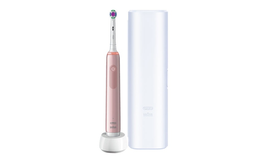 Image 3: Oral-B Pro 3 3500 Electric Toothbrush with Smart Sensor Cross Action