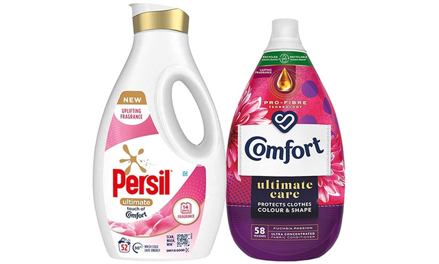 Image 3: Persil Ultimate Washing Liquid Detergent and Comfort Ultimate Care