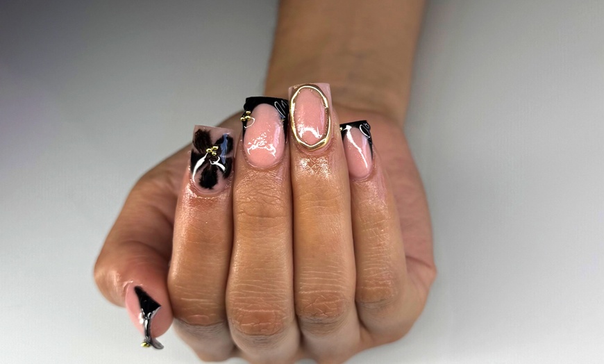 Image 7: Small or Extra Long Acrylic Nail Sets with Unlimited Gems