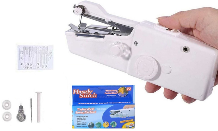 Image 2: Mini Handheld Sewing Machine