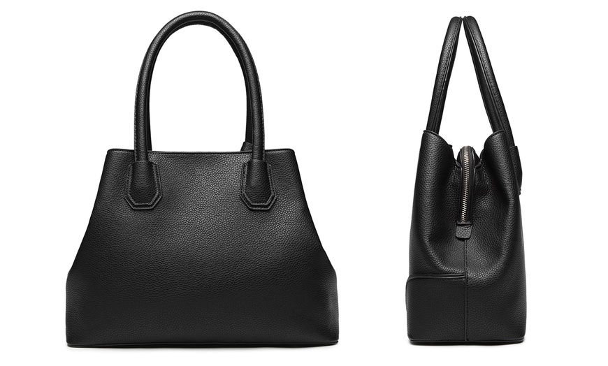 Image 2: Structured Panelled Shoulder Bag