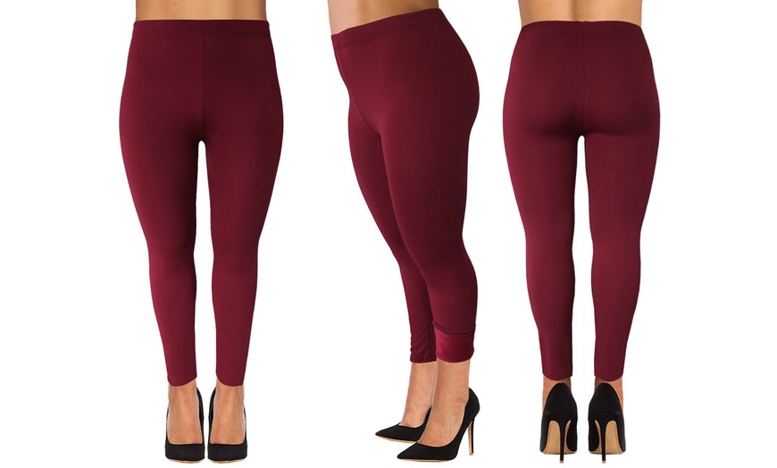 Image 6: Plus Size Thick Fur Lined Leggings