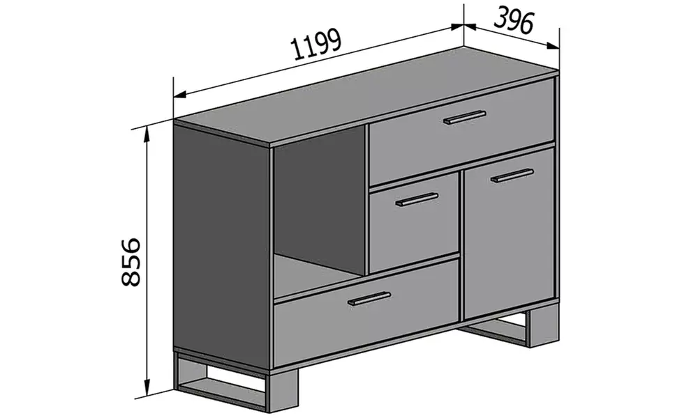 Ensemble de meubles de style industriel