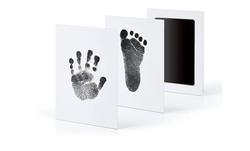 Image 2: 1x, 2x oder 4x Tintenfreies Baby-Hand- oder Fußabdruck Erinnerung-Set