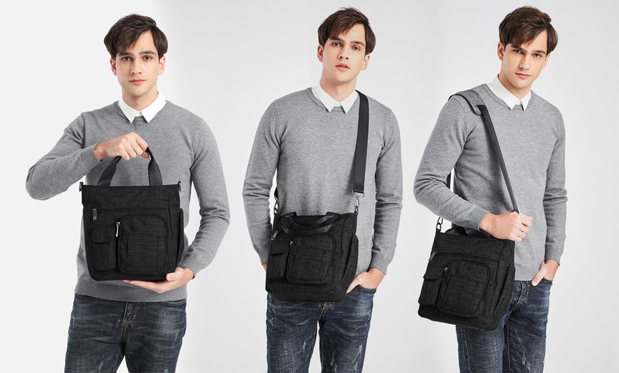 Image 12: Lightweight Shoulder Bag with Multiple Pockets
