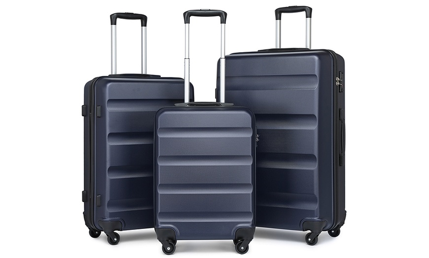 Image 20: Horizontal Design Hard Shell Suitcase Set with Combination Lock