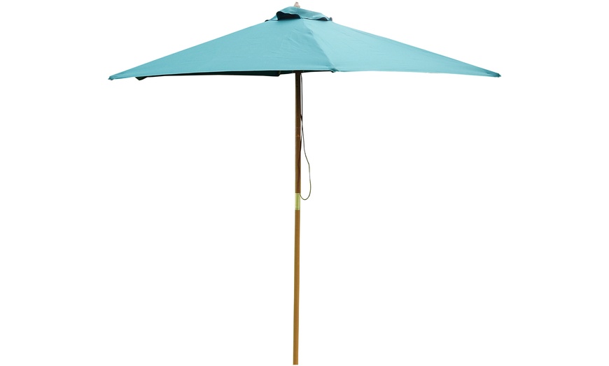 Image 7: Outsunny 2.5m Wood Garden Parasol