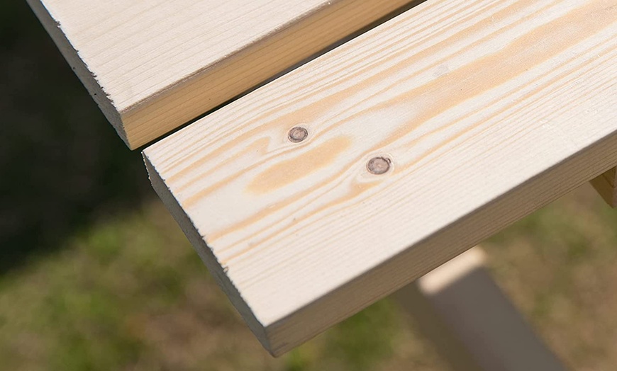 Image 3: Outsunny Wooden Picnic Table