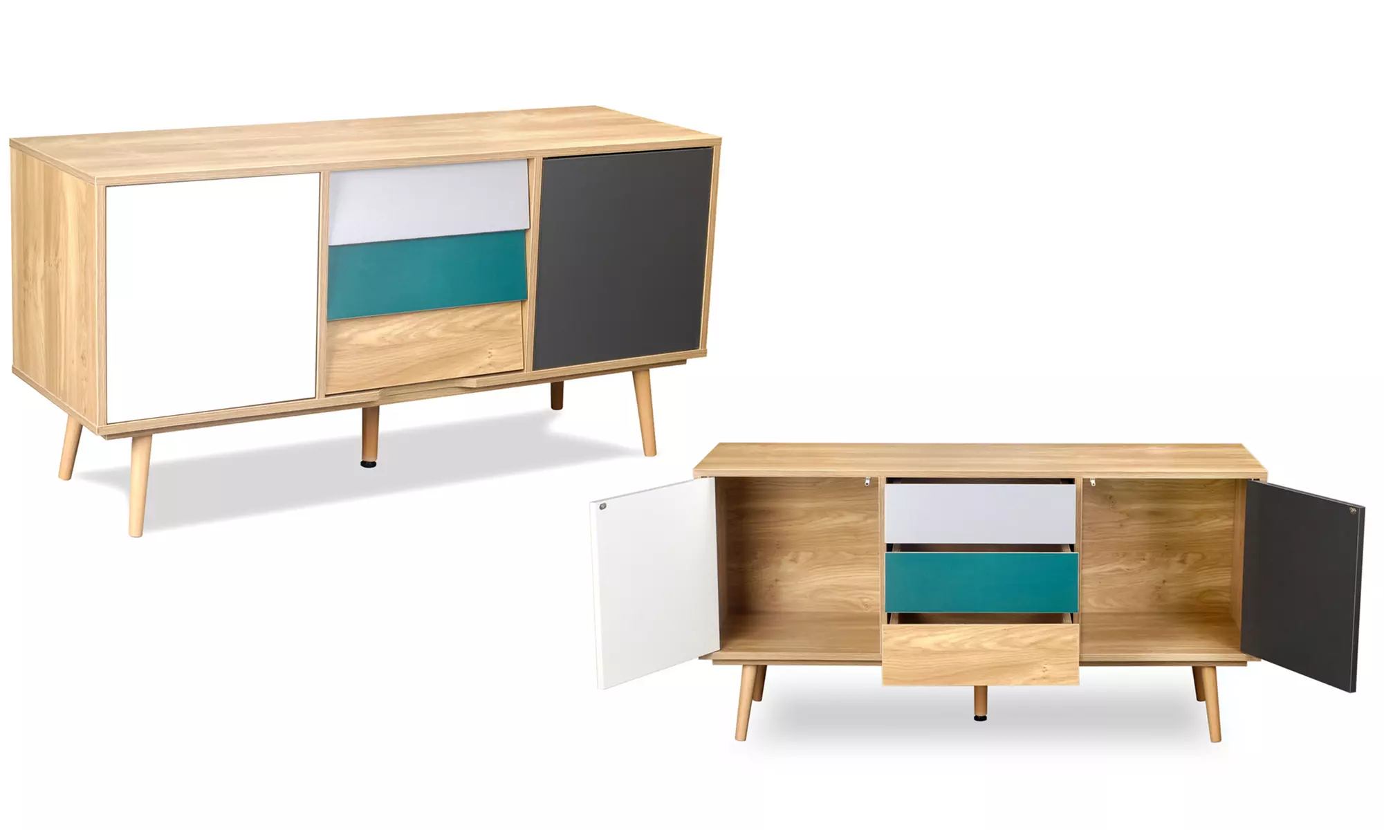 Buffet et meuble TV en bois multicolore - Second Medium