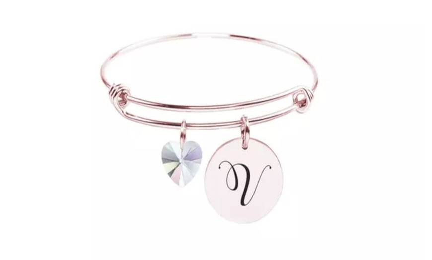 Image 23: Initial Charm and Heart Charm Gift Made with Crystals from Swarovski®