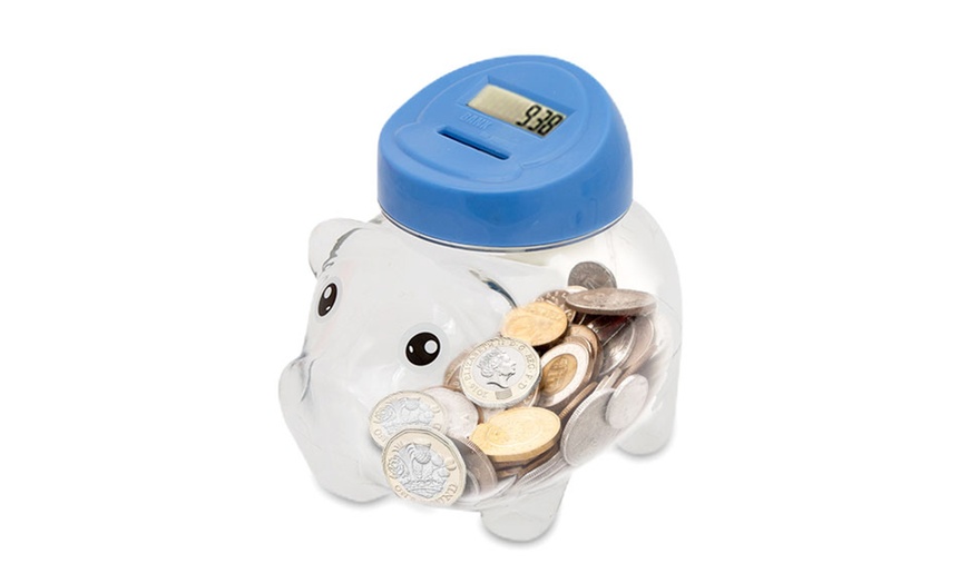 Image 3: Digital LCD Piggy Coin Counter