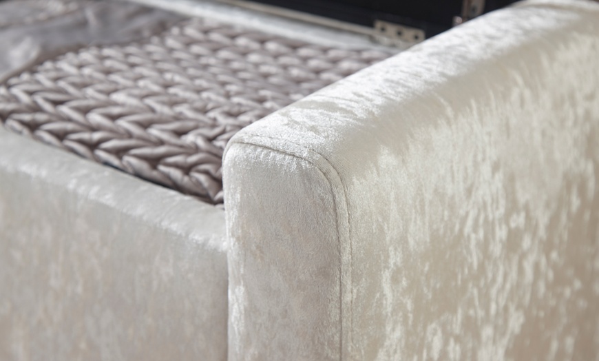 Image 8: Velvet Ottoman or Window Seat