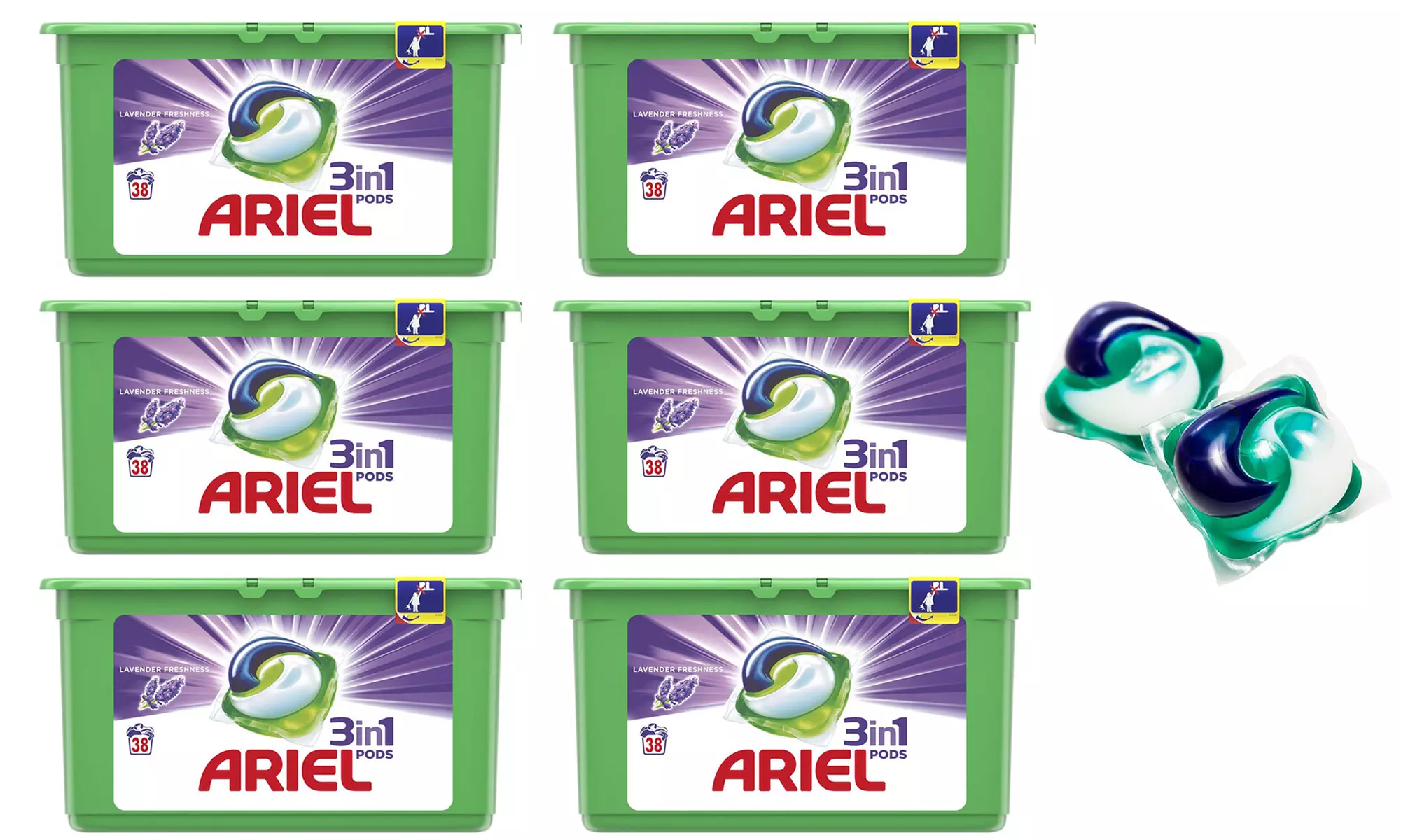 jusqu'au 342 pods à lessive Ariel Lavande - Second Medium