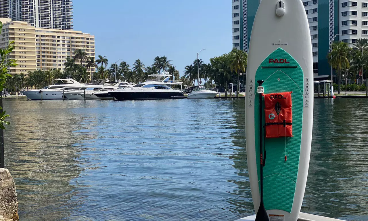 Two-Hour Stand-Up Paddleboard Rental with PADL for One or Two from PADL APP (Up to 31% Off) - Primary Image