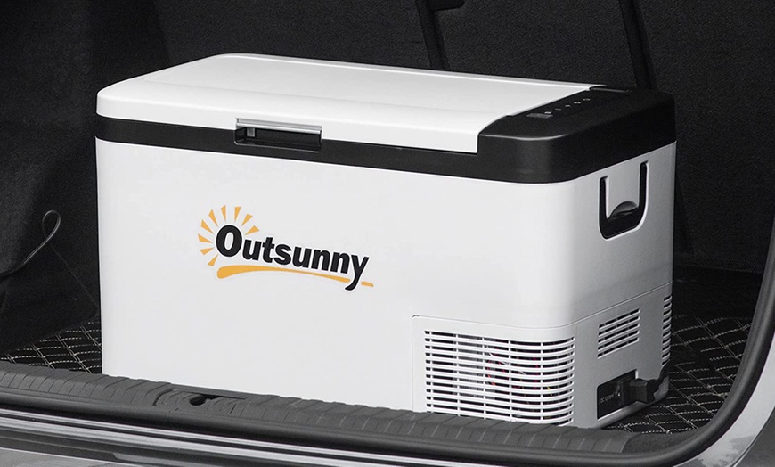 Image 3: Outsunny Portable Refrigerator 12V