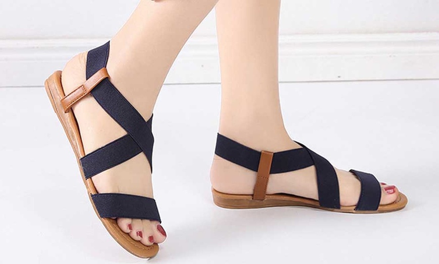 Image 14: Women's Fabric Strap Sandals