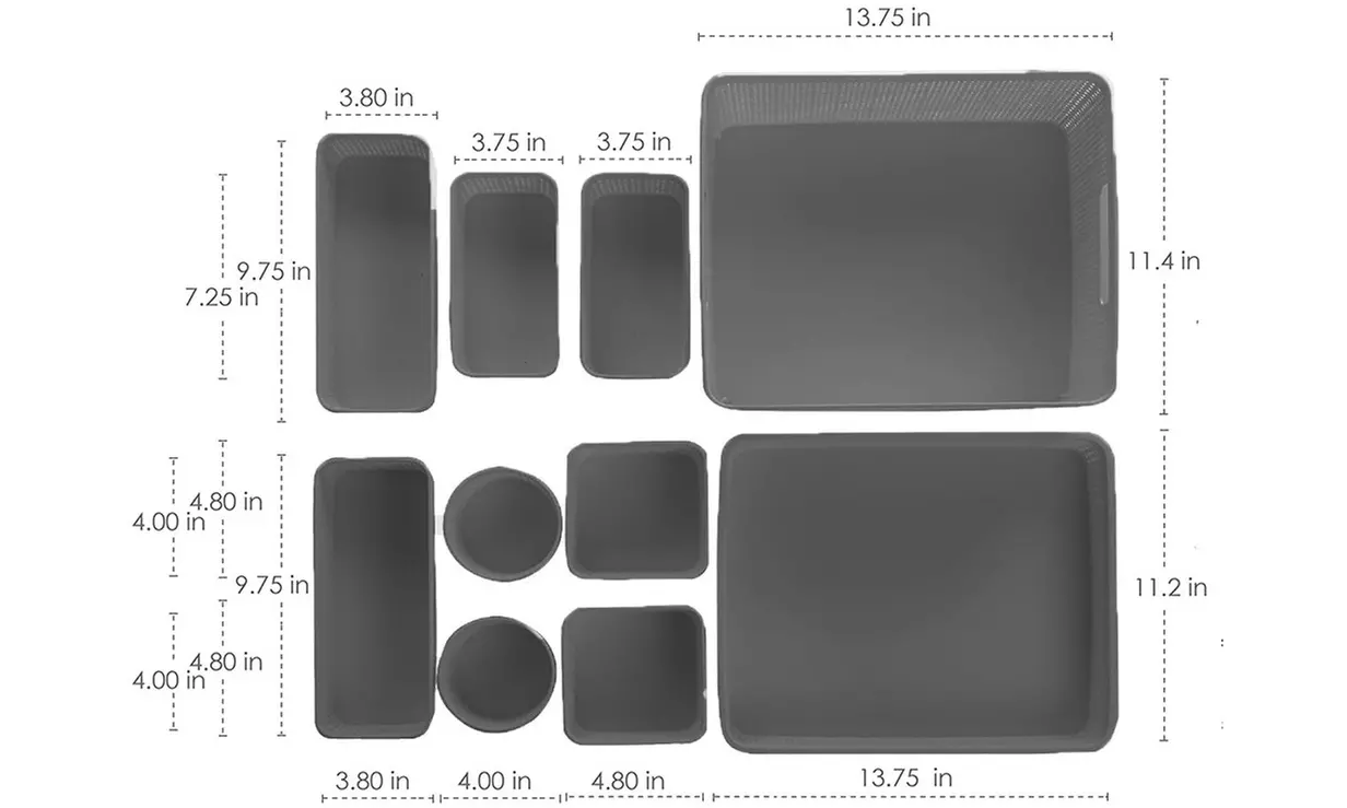Plastic Woven Storage Basket Set (10- or 20-Piece) - Second Medium