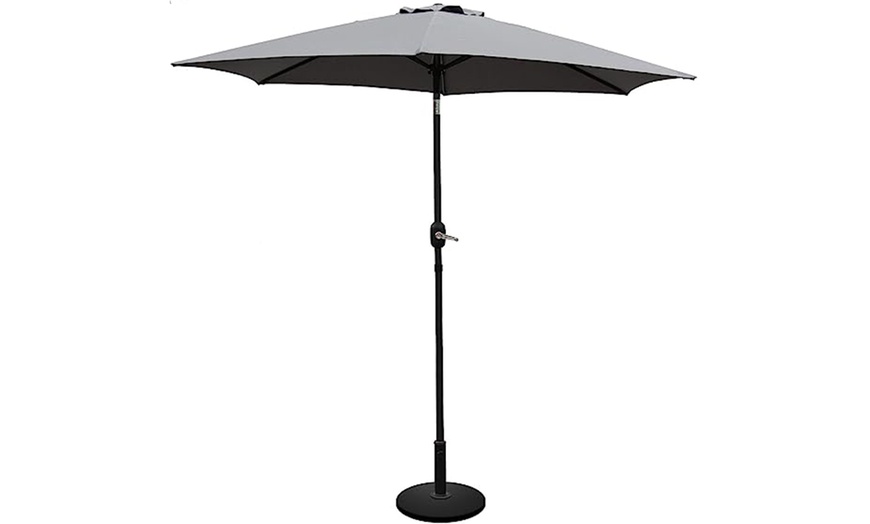 Image 4: 2.7M Garden Parasol with Hand Crank Tilt Function