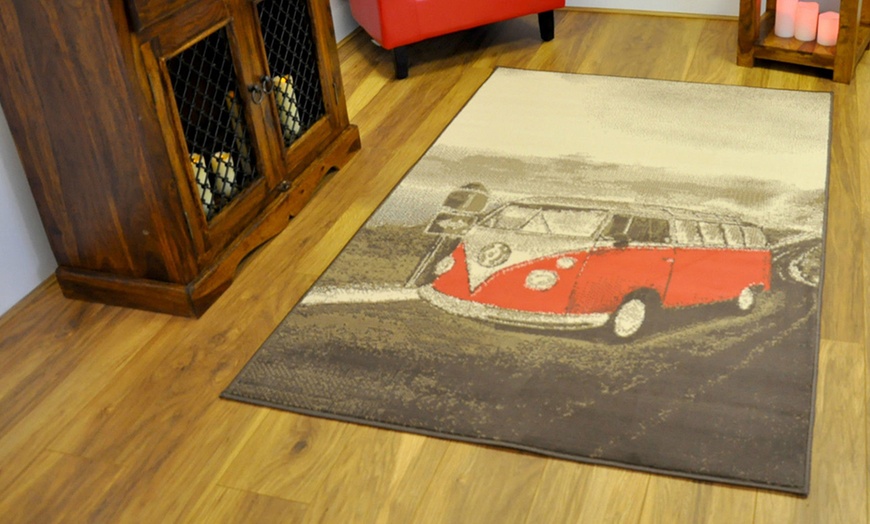 Image 11: Retro Camper van Rugs - 7 Colours
