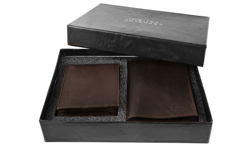 Image 13: Conjuntos de regalo de cuero Leonardo Verrelli
