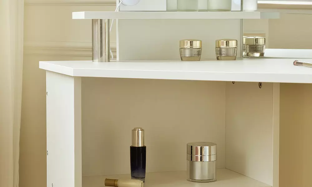 Home Deluxe Schminktisch mit LED-Beleuchtung „Candice“