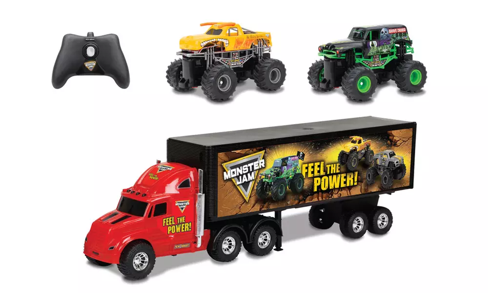 R/C Monster Jam Hauler Set with Grave Digger and Toro Loco (4-Piece) - Primary Image