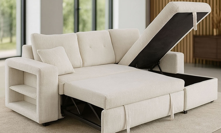 Image 15: Canapé d'angle convertible Kocoon "San Diego" 4 places avec coffre