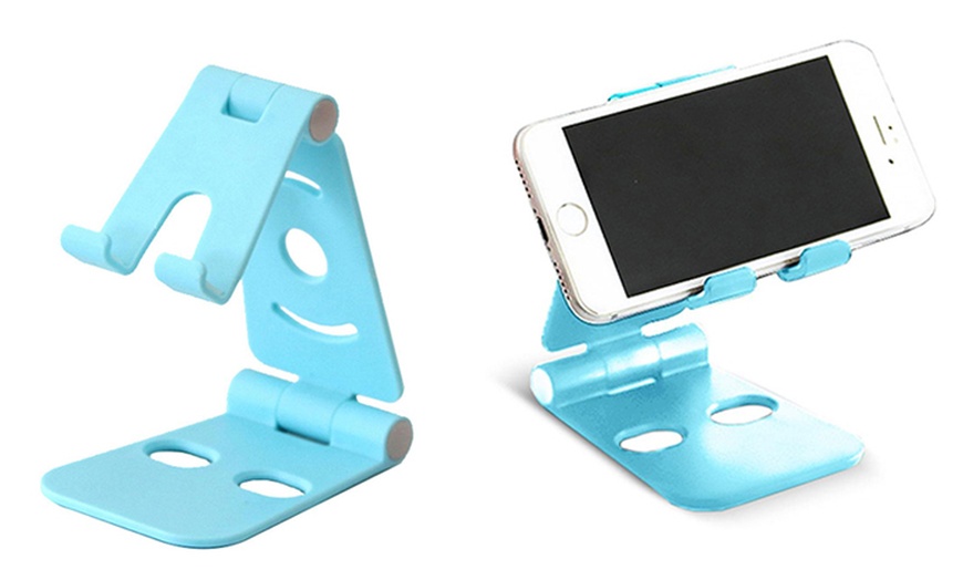 Image 1: Aquarius Folding Table-Top Phone Holder