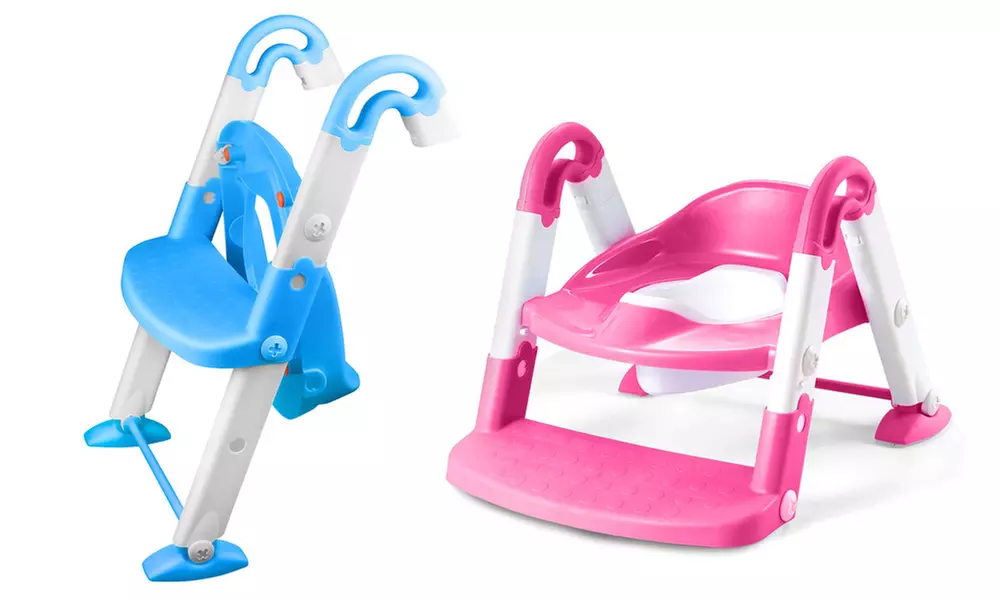 3-in-1 Children's Potty Training Toilet Chair with Step Trainer Ladder - Primary Image