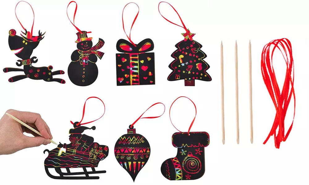 Décorations de Noël à gratter, plusieurs lots, livraison offerte - Primary Image