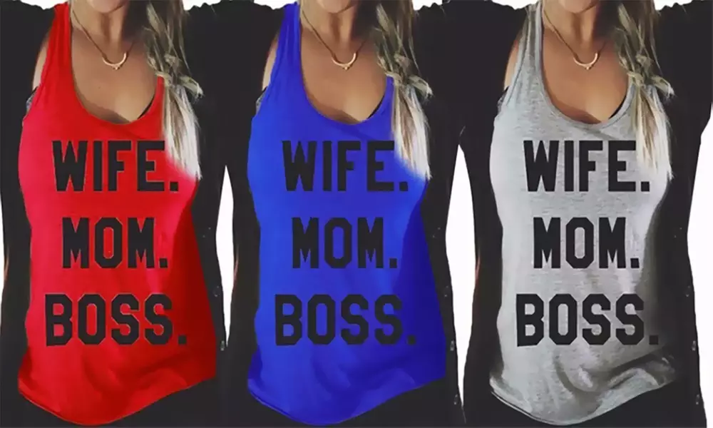Leo Rosi Women's Wife Mom Boss Top. Plus Sizes Available - Primary Image