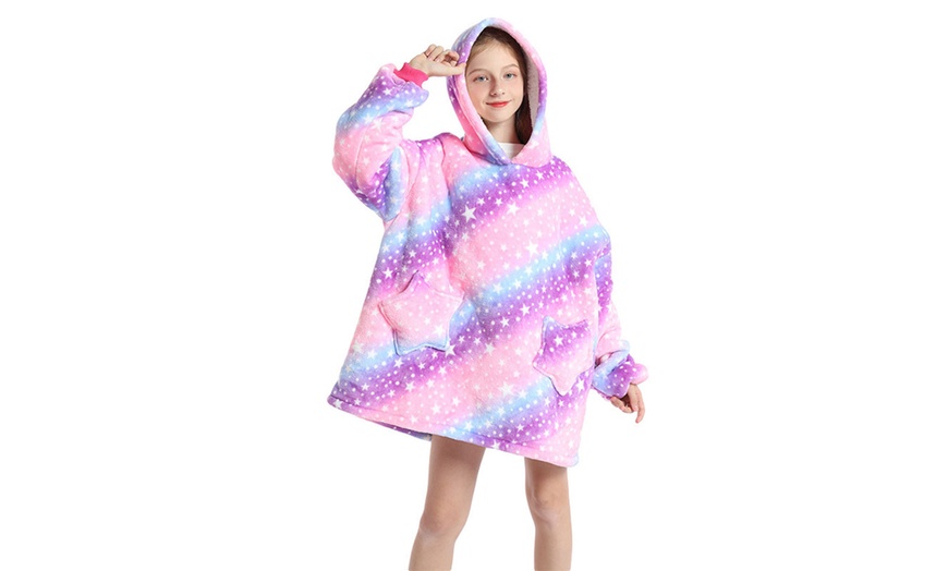 Image 13: Oversized Kids Blanket Hoodies