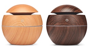 LED Colour Change Wood-Effect Ball Humidifier and Diffuser