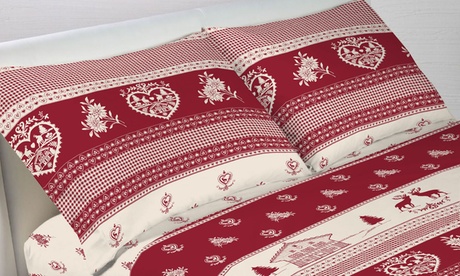 Completo lenzuola in cotone Made in Italy, disponibile in 5 misure e varie fantasie