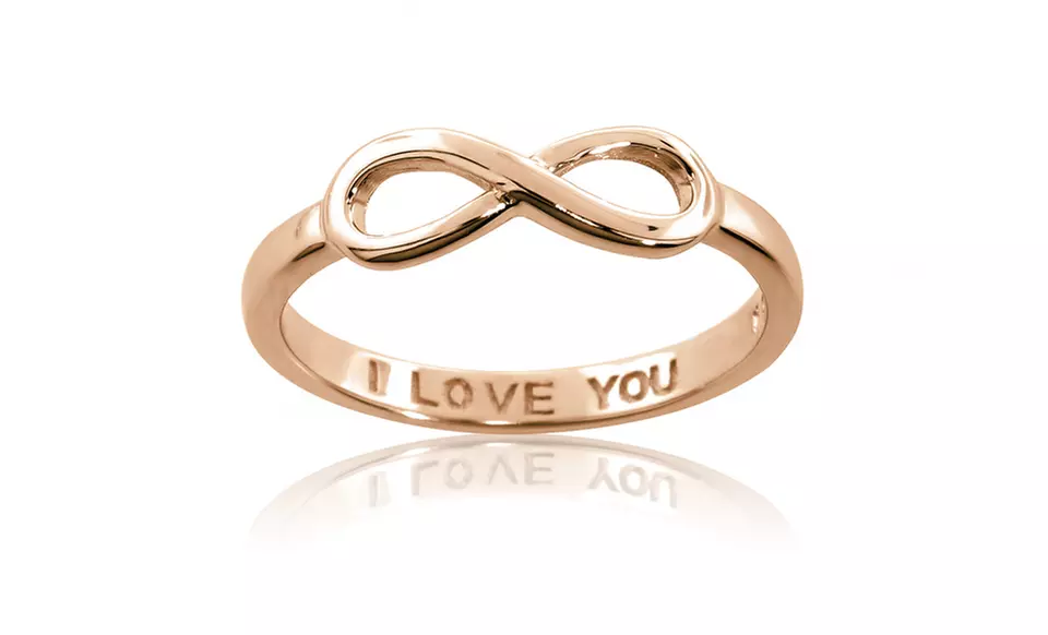 I Love You Engraved Infinity Ring. Multiple Options Available. Free Returns. - Second Medium