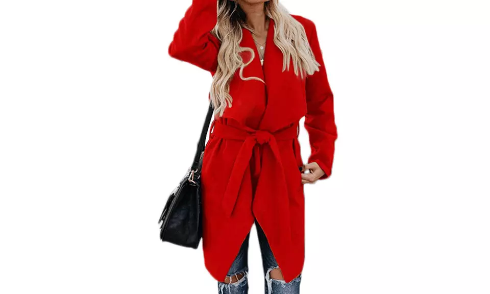 Manteau femme avec ceinture - Image 4