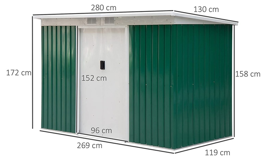 Image 6: Outsunny Large Storage Shed