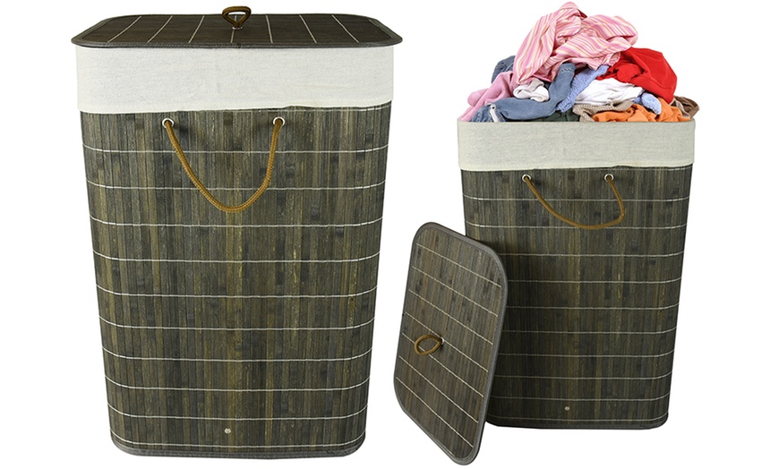 Image 10: Bamboo Laundry Basket