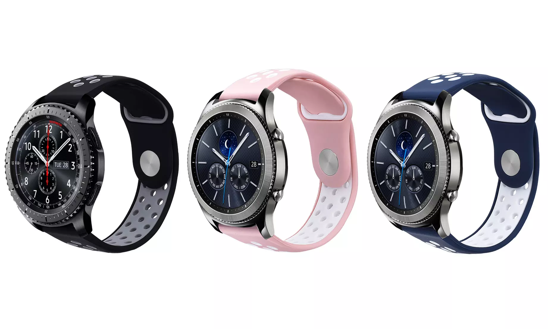 Breathable Silicone Bands for Samsung Gear S3 Classic and Frontier - Primary Image